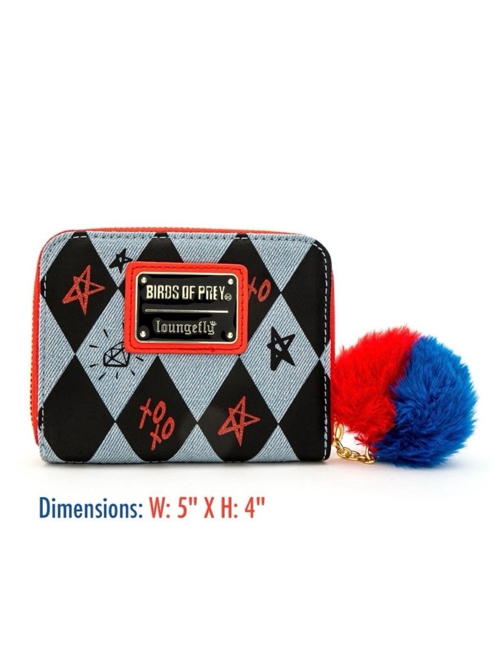BIRDS OF PREY Harley Quinn EYES Zip Around Wallet πHOST PICKπ NEW - Picture 2 of 10